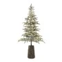 XMAS TREE FLOCKED PRE-LIT PRINCESS PINE 240CM WITH 300 LEDS IN FIBER GLASS RESIN POT