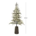 XMAS TREE FLOCKED PRE-LIT PRINCESS PINE 240CM WITH 300 LEDS IN FIBER GLASS RESIN POT