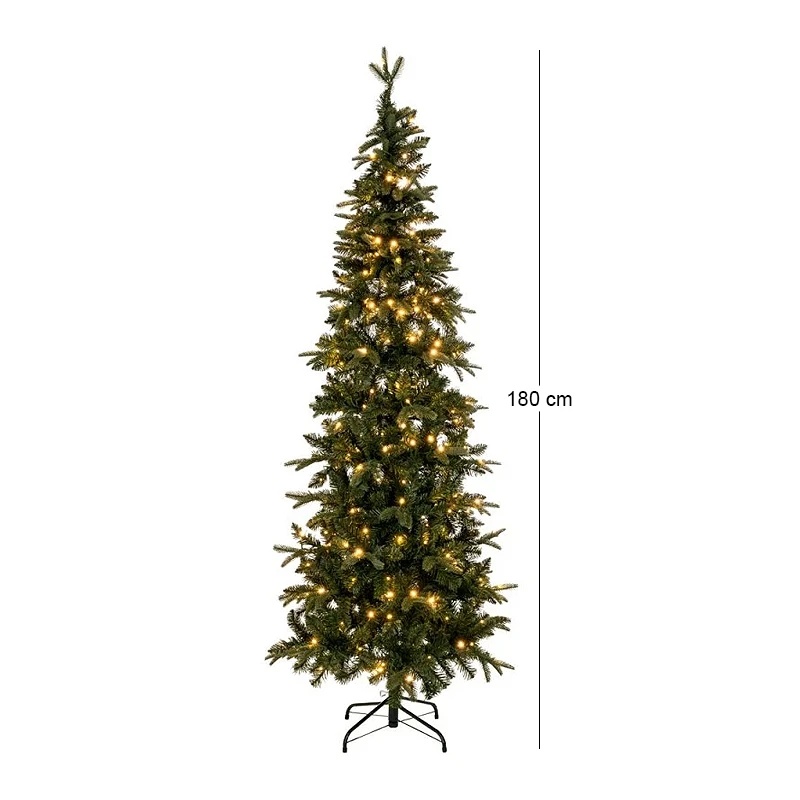 ΔΕΝΔΡΟ PRE-LIT SLIM ALPINE 180EK ΜΕ 200 LED ΛΕΥΚΑ ΛΑΜΠΑΚΙΑ