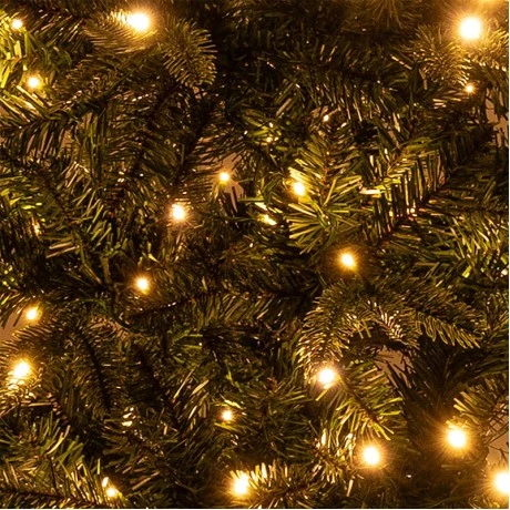 CHRISTMAS TREE PRE-LIT SLIM ALPINE 210CM WITH 300 LED WARM WHITE