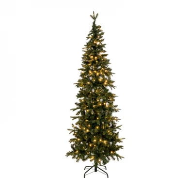 CHRISTMAS TREE PRE-LIT SLIM ALPINE 240CM WITH 400 LED WARM WHITE