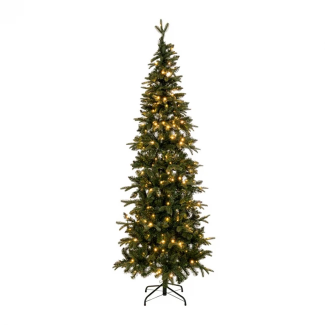 CHRISTMAS TREE PRE-LIT SLIM ALPINE 240CM WITH 400 LED WARM WHITE
