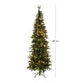CHRISTMAS TREE PRE-LIT SLIM ALPINE 240CM WITH 400 LED WARM WHITE