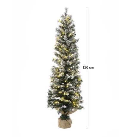 ΔΕΝΔΡΟ PRE-LIT SNOW PENCIL Φ40Χ120ΕΚ ΜΕ 100 ΛΕΥΚΑ ΛΑΜΠΑΚΙΑ