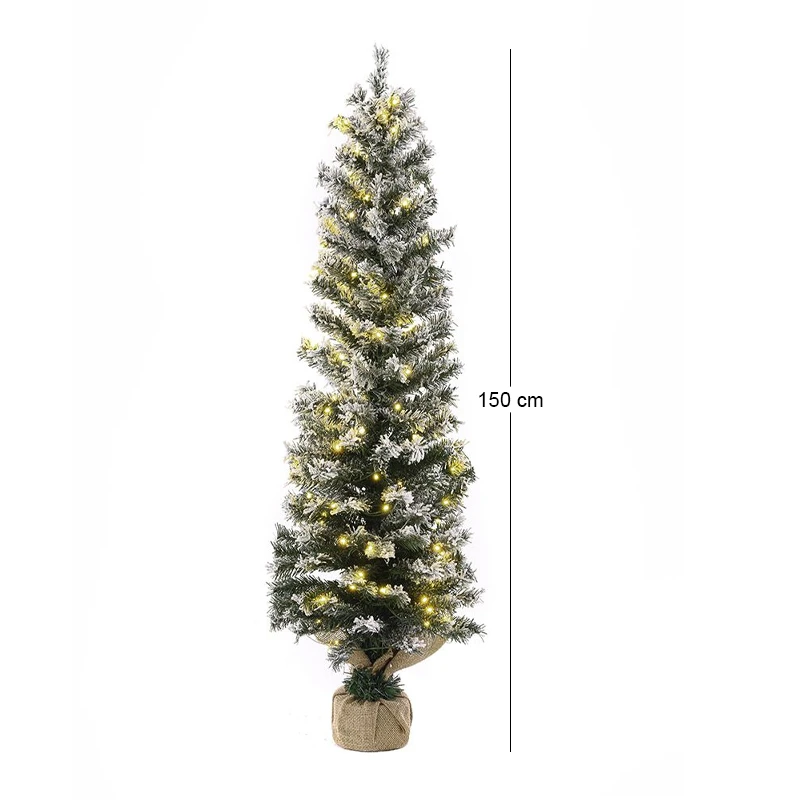 ΔΕΝΔΡΟ PRE-LIT SNOW PENCIL Φ45Χ150ΕΚ ΜΕ 140 ΛΕΥΚΑ ΛΑΜΠΑΚΙΑ