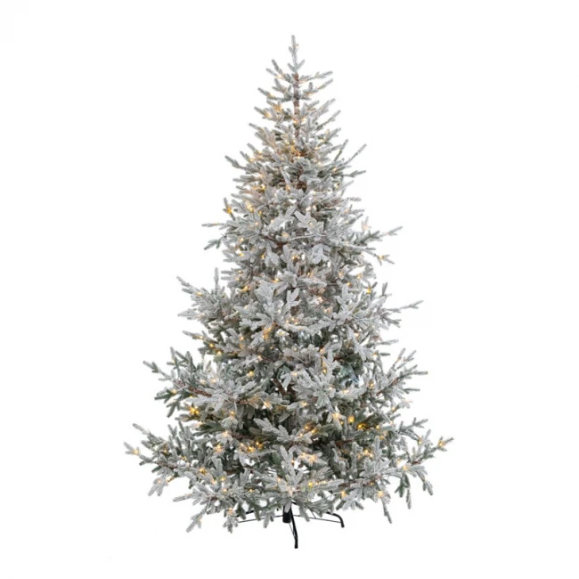 ΔΕΝΔΡΟ PRE-LIT SNOWY CRYSTAL 210ΕΚ ΜΕ 450 LED ΛΕΥΚΑ ΖΕΣΤΑ ΛΑΜΠΑΚΙΑ 8ΠΡΟΓΡΑΜΜΑΤΩΝ