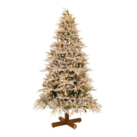 CHRISTMAS TREE   PRE LIT SNOWY JERSEY PINE   180CM WITH 600 WARM WHITE LED AND MULTICLOLOR