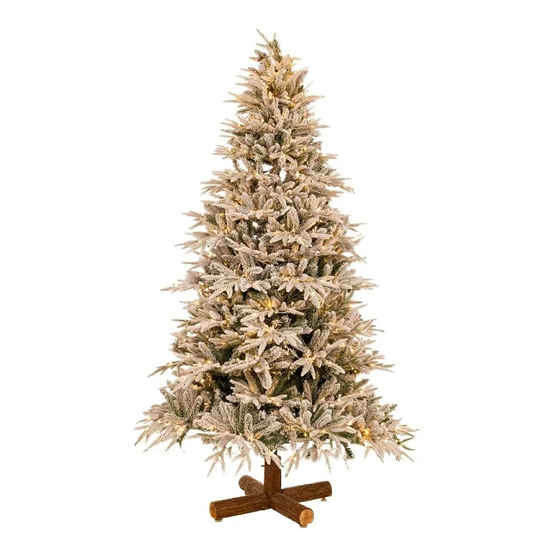 CHRISTMAS TREE   PRE LIT SNOWY JERSEY PINE   210CM WITH 800 WARM WHITE LED AND MULTICLOLOR