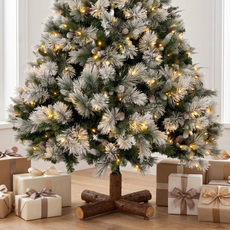 CHRISTMAS TREE PRE-LIT SNOWY MONTCLAIR SPRUCE 180CM WITH 200 WARM WHITE LED AND MULTICLOLOR