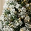CHRISTMAS TREE PRE-LIT SNOWY MONTCLAIR SPRUCE 180CM WITH 200 WARM WHITE LED AND MULTICLOLOR