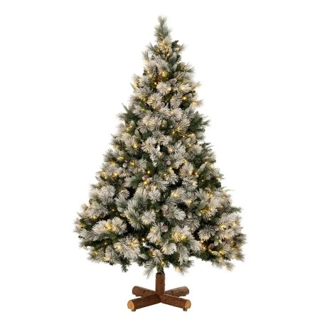 CHRISTMAS TREE PRE-LIT SNOWY MONTCLAIR SPRUCE 210CM WITH 500 WARM WHITE LED AND MULTICLOLOR