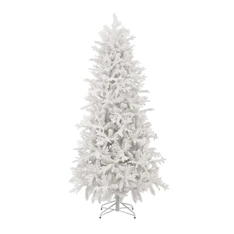 WHITE FLOCKED CHRISTMAS TREE  210CM
