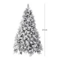 CHRISTMAS TREE FLOCKED ALASKA 210CM