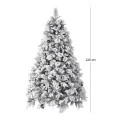 CHRISTMAS TREE FLOCKED ALASKA 240CM