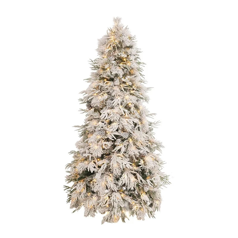 CHRISTMAS TREE PRE-LIT SNOWY WONDERLAND 180CM WITH 260 LED WARM WHITE LIGHTS 8 FUNCTIONS (PE)