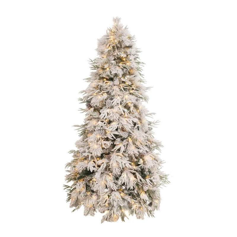 CHRISTMAS TREE PRE-LIT SNOWY WONDERLAND 180CM WITH 260 LED WARM WHITE LIGHTS 8 FUNCTIONS (PE)