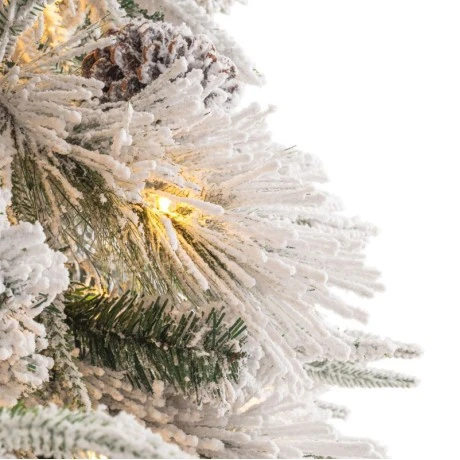 CHRISTMAS TREE PRE-LIT SNOWY WONDERLAND 180CM WITH 260 LED WARM WHITE LIGHTS 8 FUNCTIONS (PE)