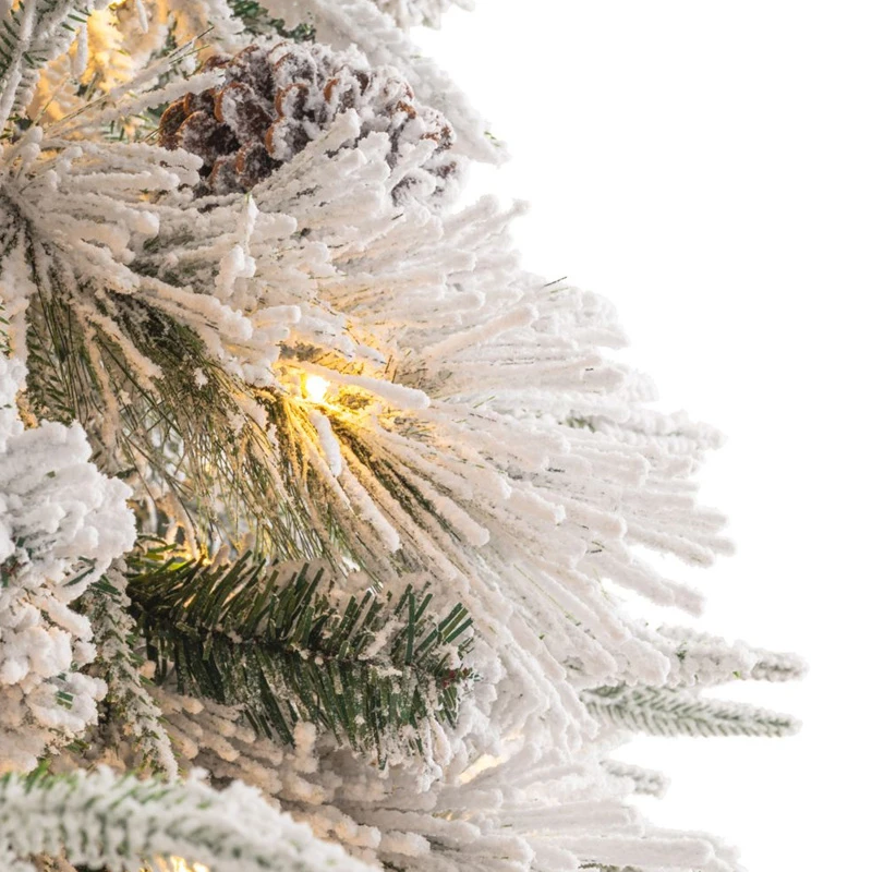 CHRISTMAS TREE PRE-LIT SNOWY WONDERLAND 270CM WITH 530 LED WARM WHITE LIGHTS 8 FUNCTIONS
