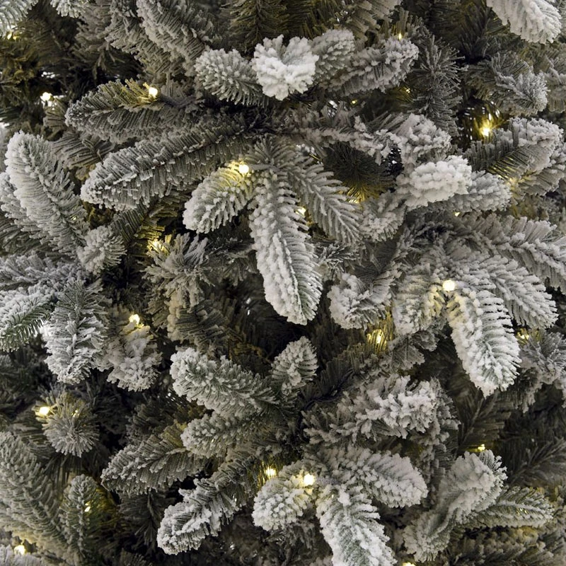 CHRISTMAS TREE SNOW WHITE 210CM WITH 370LED LIGHTS