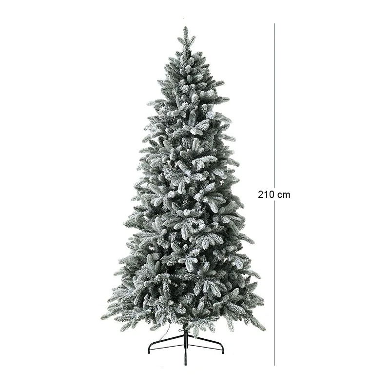 CHRISTMAS TREE SNOW WHITE 210CM WITH 370LED LIGHTS