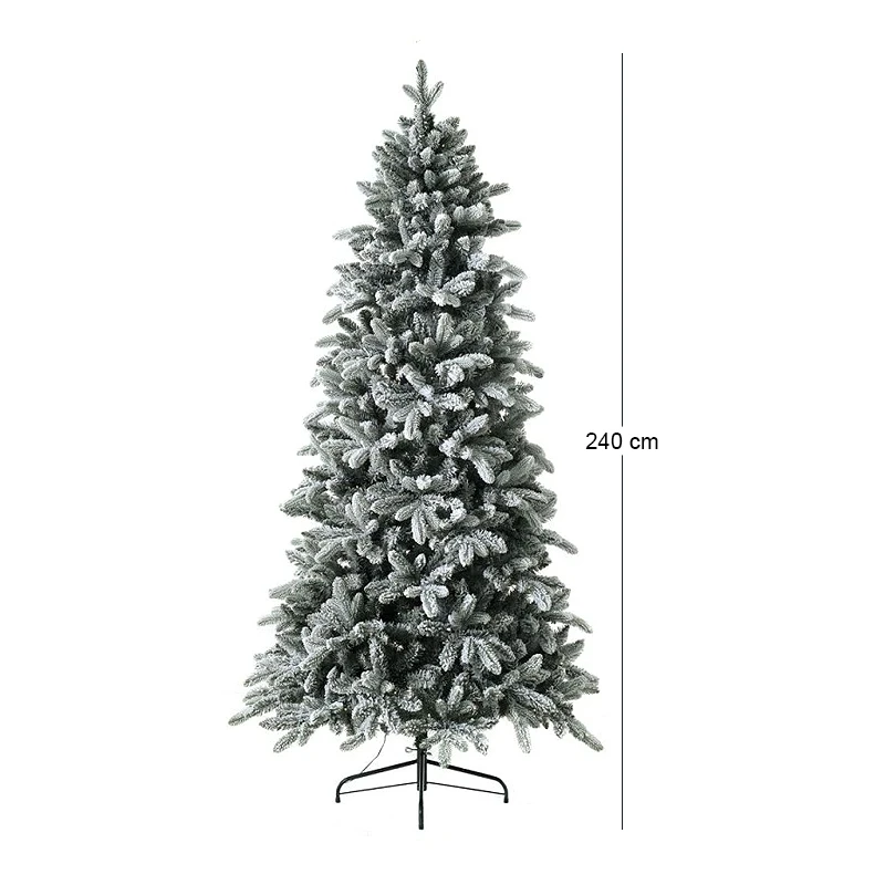 CHRISTMAS TREE SNOW WHITE 240CM WITH 520LED LIGHTS