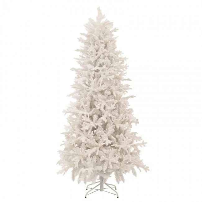 WHITE FLOCKED CHRISTMAS TREE 270CM
