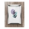 ACRYLIC PHOTO FRAME IN CLEAR SILVER COLOR 22X17CM