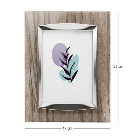 ACRYLIC PHOTO FRAME IN CLEAR SILVER COLOR 22X17CM