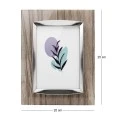 ACRYLIC PHOTO FRAME IN CLEAR SILVER COLOR 25X20CM