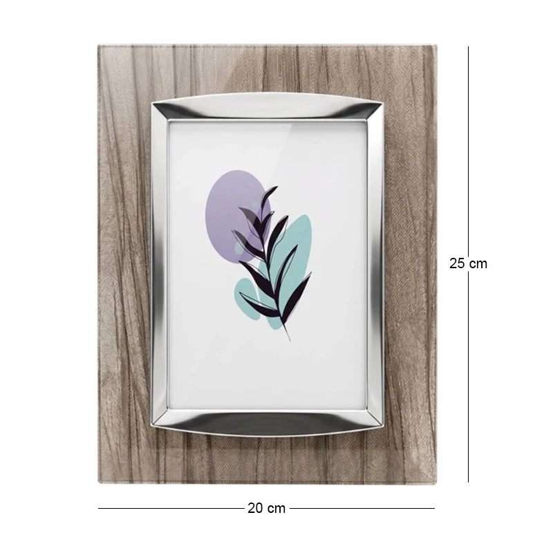 ACRYLIC PHOTO FRAME IN CLEAR SILVER COLOR 25X20CM