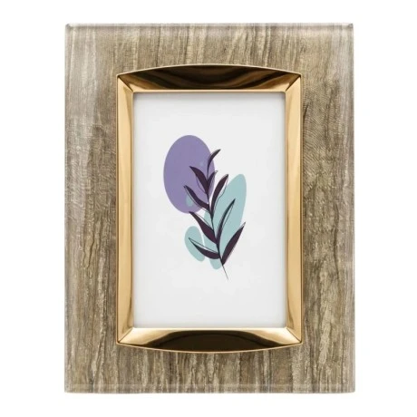 ACRYLIC PHOTO FRAME IN CLEAR GOLD COLOR 22X17CM
