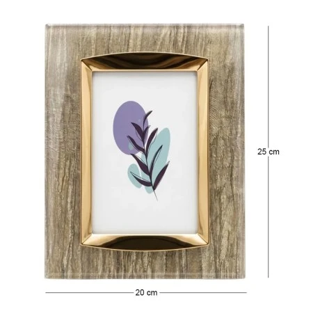 ACRYLIC PHOTO FRAME IN CLEAR GOLD COLOR 25X20CM