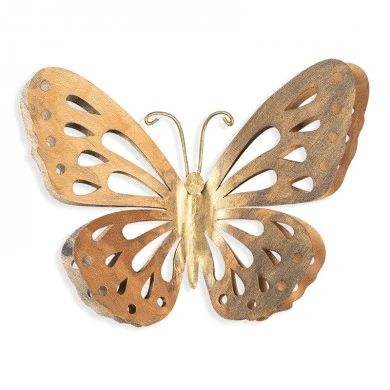 Butterfly Megapap metal wall art in gold color 29x32cm.
