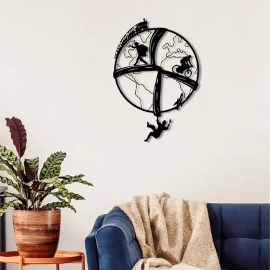 Free Soul Megapap metal wall art in black color 40x2x57cm.