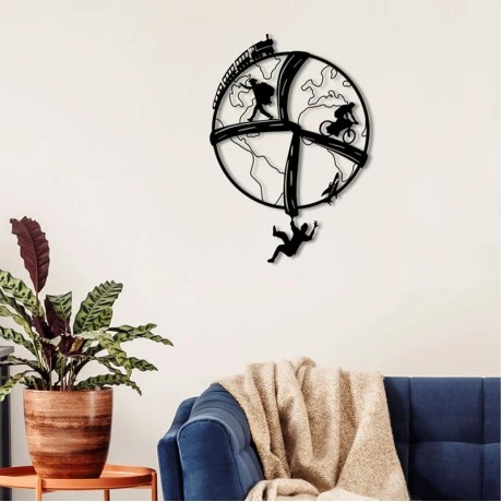 Free Soul Megapap metal wall art in black color 40x2x57cm.