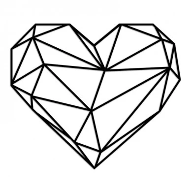 Happy Megapap metal wall art in black color 47x40cm.