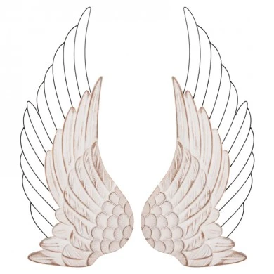 ΔΙΑΚΟΣΜΗΤΙΚΟ ΤΟΙΧΟΥ ΣΕΤ 2ΤΜΧ ΦΤΕΡΑ HM4223 MDF ΣΕ ΛΕΥΚΟ-ΜΑΥΡΟ ΜΕΤΑΛΛΟ 39x1,5x92Υ εκ.