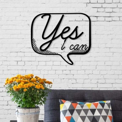 YES Megapap metal wall art in black color 49x2x42cm.