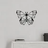 Διακοσμητικό τοίχου Butterfly Megapap μεταλλικό χρώμα μαύρο 50x2x35εκ.