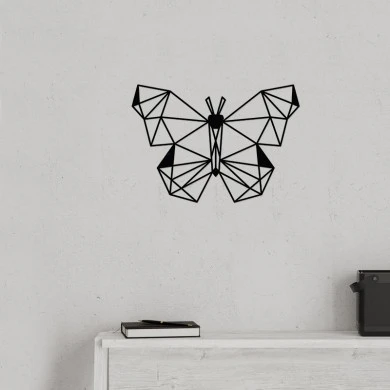 Butterfly Megapap metal wall art in black color 50x2x35cm.