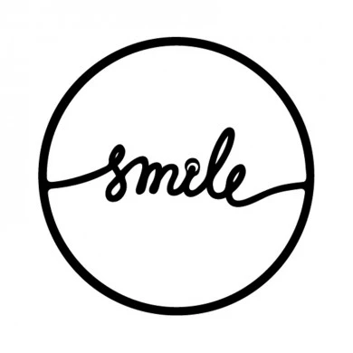 Smile Megapap metal wall art in black color 45x2x45cm.