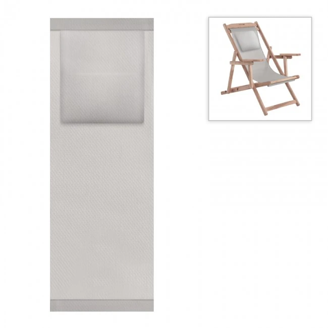 Perforated cloth 2x1 professional with pillow in ecru color for lounge armchair 206 Megapap