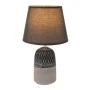 2COLOUR GREY CERAMIC LAMP WITH GREY HAT D20X32.5CM