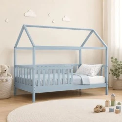 Κρεβάτι παιδικό Dream Montessori ξύλο πεύκου χρώμα γαλάζιο με στρώμα 90x190/19εκ. Κρεβάτι παιδικό Dream Montessori ξύλο πεύκου χρώμα γαλάζιο με στρώμα 90x190/19εκ.