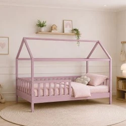 Κρεβάτι παιδικό Dream Montessori ξύλο πεύκου χρώμα ροζ με στρώμα 90x190/19εκ. Κρεβάτι παιδικό Dream Montessori ξύλο πεύκου χρώμα ροζ με στρώμα 90x190/19εκ.