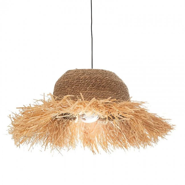DECO CREAM SEAGRASS CEILING LIGHT D40x21CM