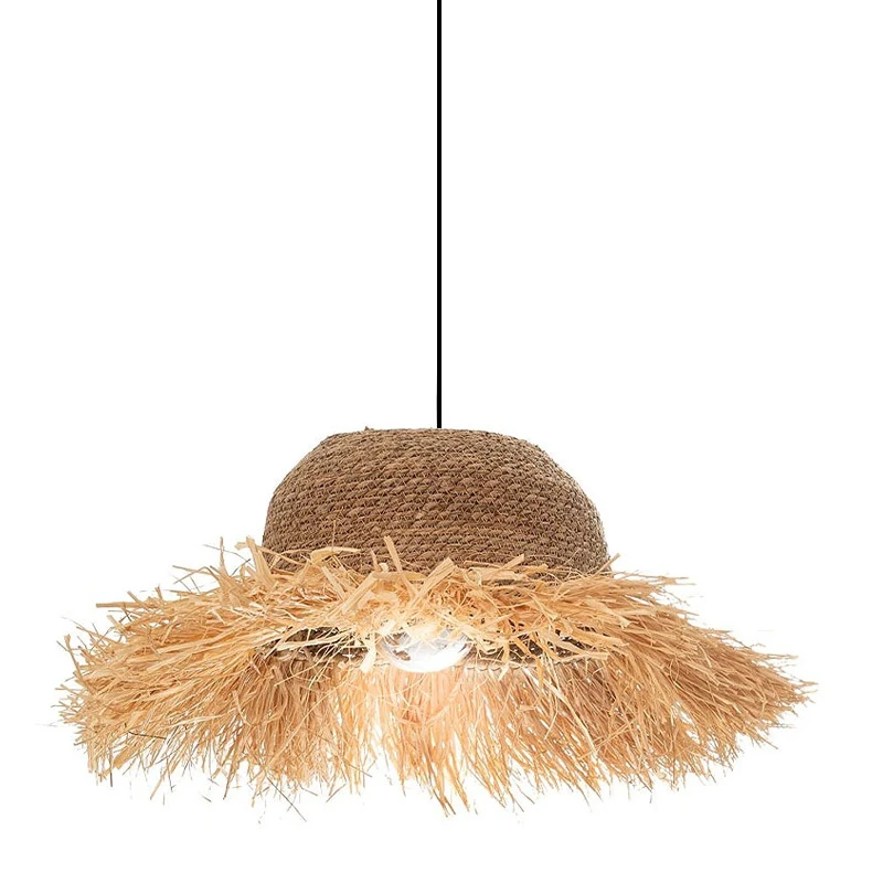 DECO CREAM SEAGRASS CEILING LIGHT D40x21CM
