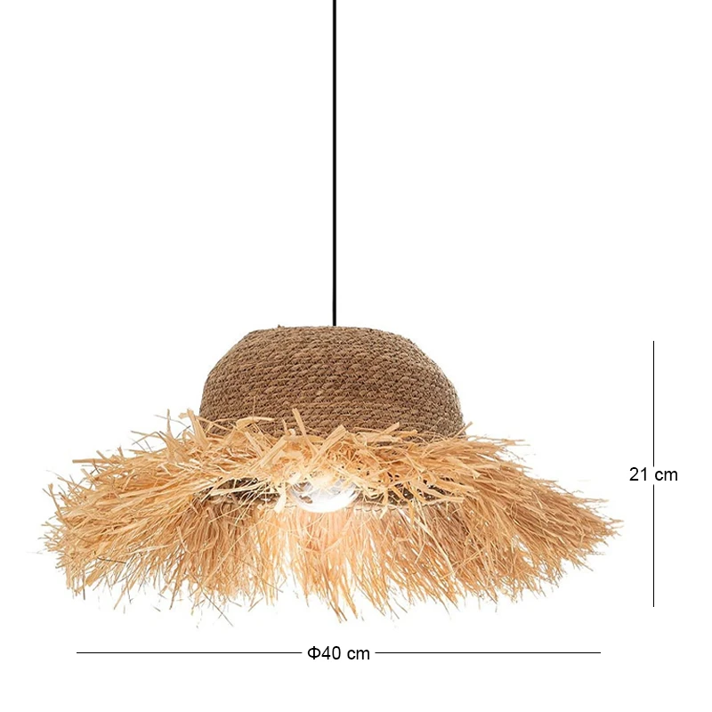 DECO CREAM SEAGRASS CEILING LIGHT D40x21CM