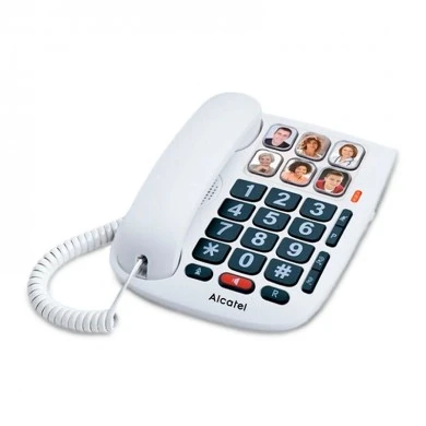 Corded telephone Alcatel TMAX10 with 6 large direct dialing keys color white