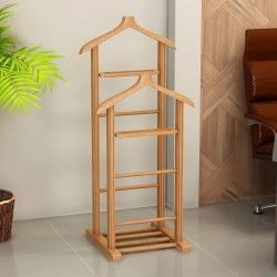 Beta II Megapap wooden floor hanger in natural color 48x35x120cm.